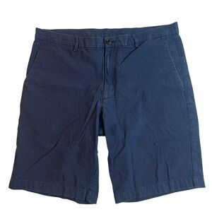 Perry Ellis Shorts Mens 32 Navy Blue Seersucker Preppy Casual Golf Resort Chinos